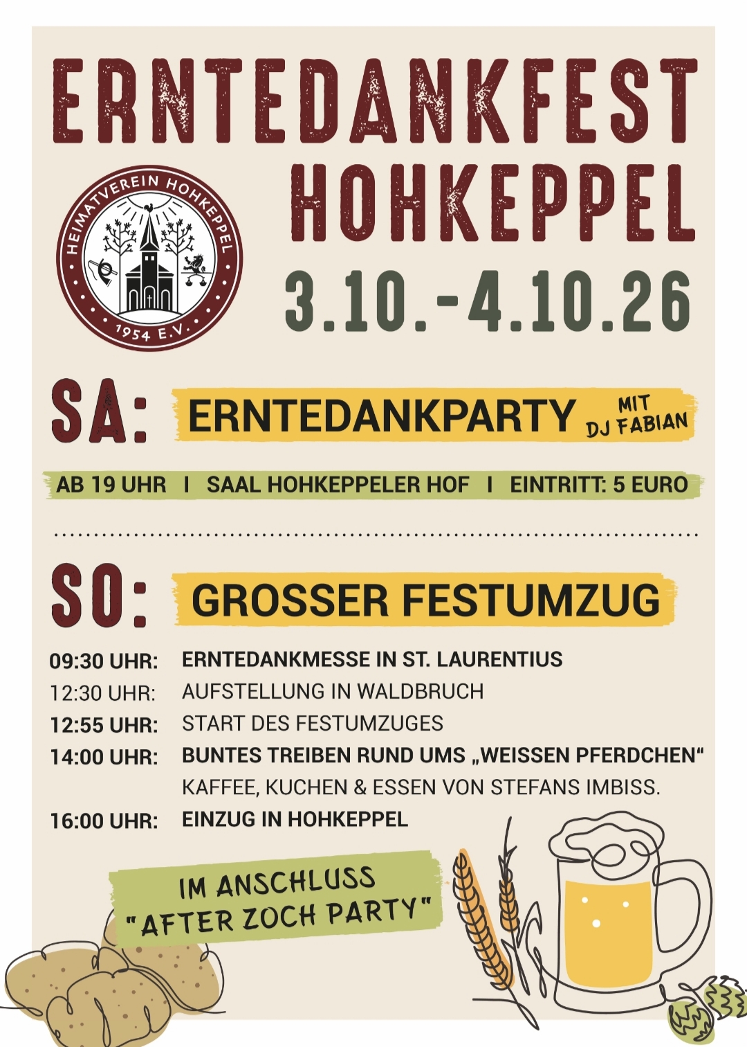 Familien-Pfingstkirmes 2026 Hohkeppel